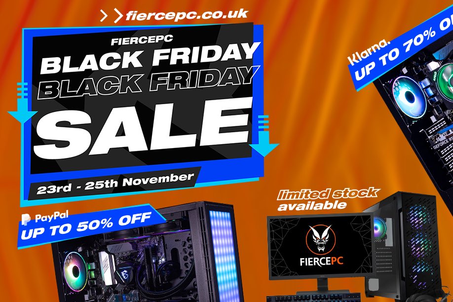 FiercePC's tweet photo. 🚨 ATTENTION 🚨

reply with a screenshot of any of our Black Friday PC’s and we will give someone a custom gaming pc

retweet &amp; follow.
goodluck. and GO.

https://t.co/sFDGzZeexm https://t.co/Ac8HX7rpkF