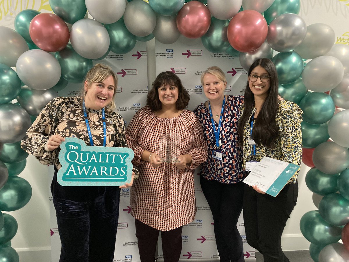South West London and St George's NHS (@swlstg) on Twitter photo Congratulations to everyone working in our Perinatal Team <a href="/SWLSTGperinatal/">Perinatal Mental Health /SWLSTG💙</a> for winning our Clinical Community Team of the Year Award! 🏆
They were nominated for being a passionate, dedicated and skilled team who support women at a crucial time in their lives.
#QualityAwards Congratulations to everyone working in our Perinatal Team <a href="/SWLSTGperinatal/">Perinatal Mental Health /SWLSTG💙</a> for winning our Clinical Community Team of the Year Award! 🏆
They were nominated for being a passionate, dedicated and skilled team who support women at a crucial time in their lives.
#QualityAwards