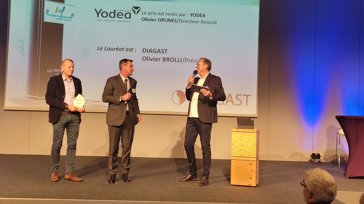 GroupeIRD's tweet image. Bravo Olivier BROLLI @DIAGAST ! Une Pépite régionale innovante récompensée par #Yodea ce soir aux Trophées #SINF ! #LesPépitesIRD @ThierryDujardi4