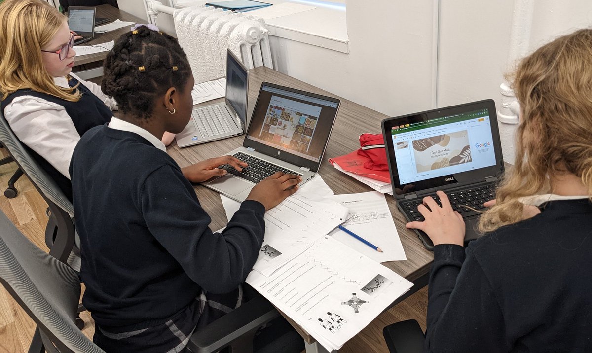 SBC_Technology's tweet image. Grade 7 French is incorporating tech as we create slideshows to present our &quot;Type de Personalité&quot;