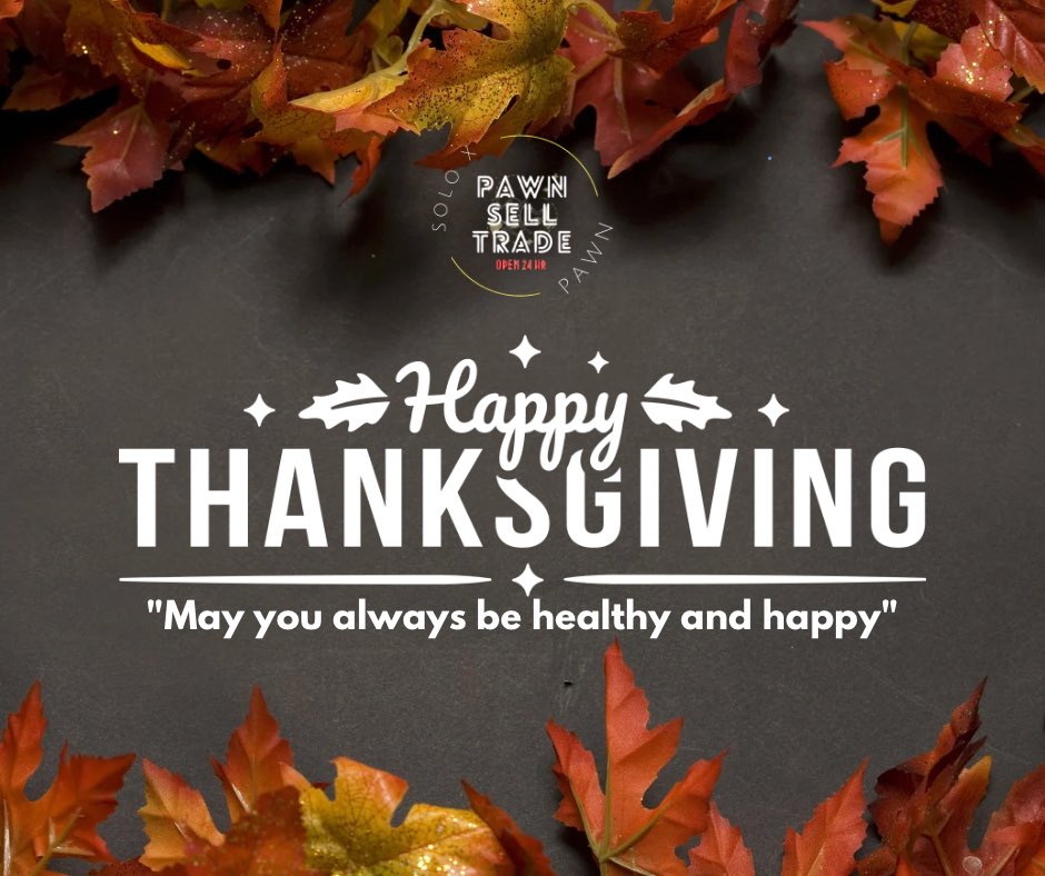 🦃 Happy thanksgiving from Solo X Pawn to everyone! 

We want to take the time to thanks everyone for trusting and using Solo X Pawn. 

#HappyThanksgiving2022 #grateful #SoloXPawn #XRPCommunity #NFTCommmunity