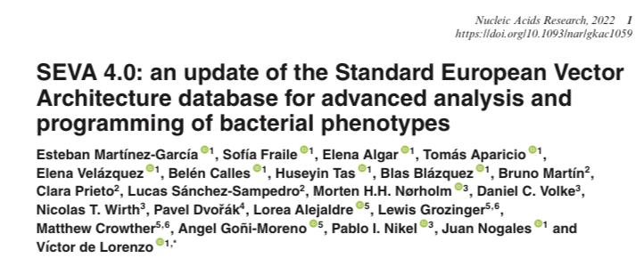 vdlorenzo_CNB's tweet photo. At last, the 4.0 update of the @SEVAplasmids database &amp; repository is out https://t.co/vaOrdRKYWz 🎉 🥳 with a bunch of novelties &amp; useful utilities for making life easier to users-to-be. Thanks all co-authors &amp; all those who have contributed to the standard over the years! https://t.co/rIkRPheQaH