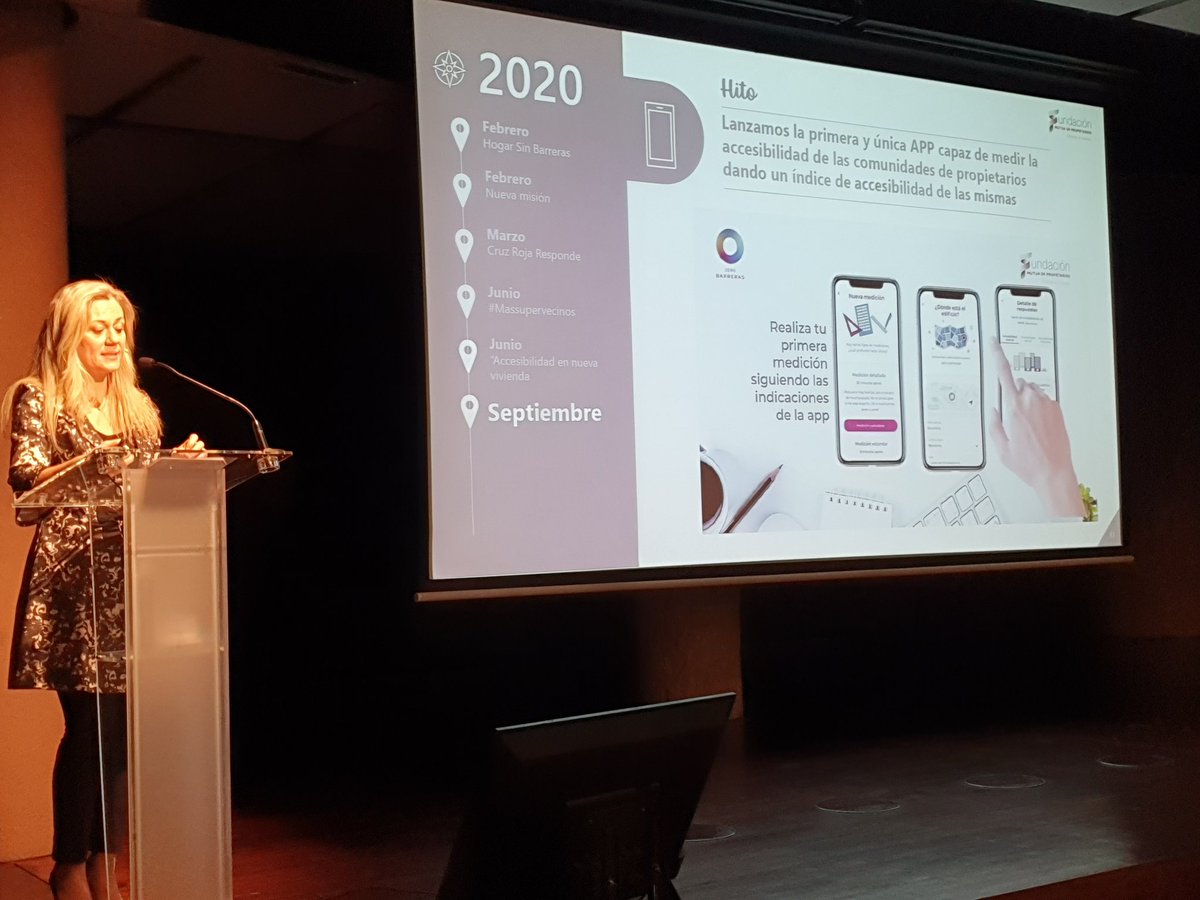 <a href="/demarbre/">Laura López Demarbre</a>: "También en 2020, lanzamos la app #ZeroBarreras, la única capaz de medir la accesibilidad de las comunidades de propietarios".

#5AniversarioFundacionMdP