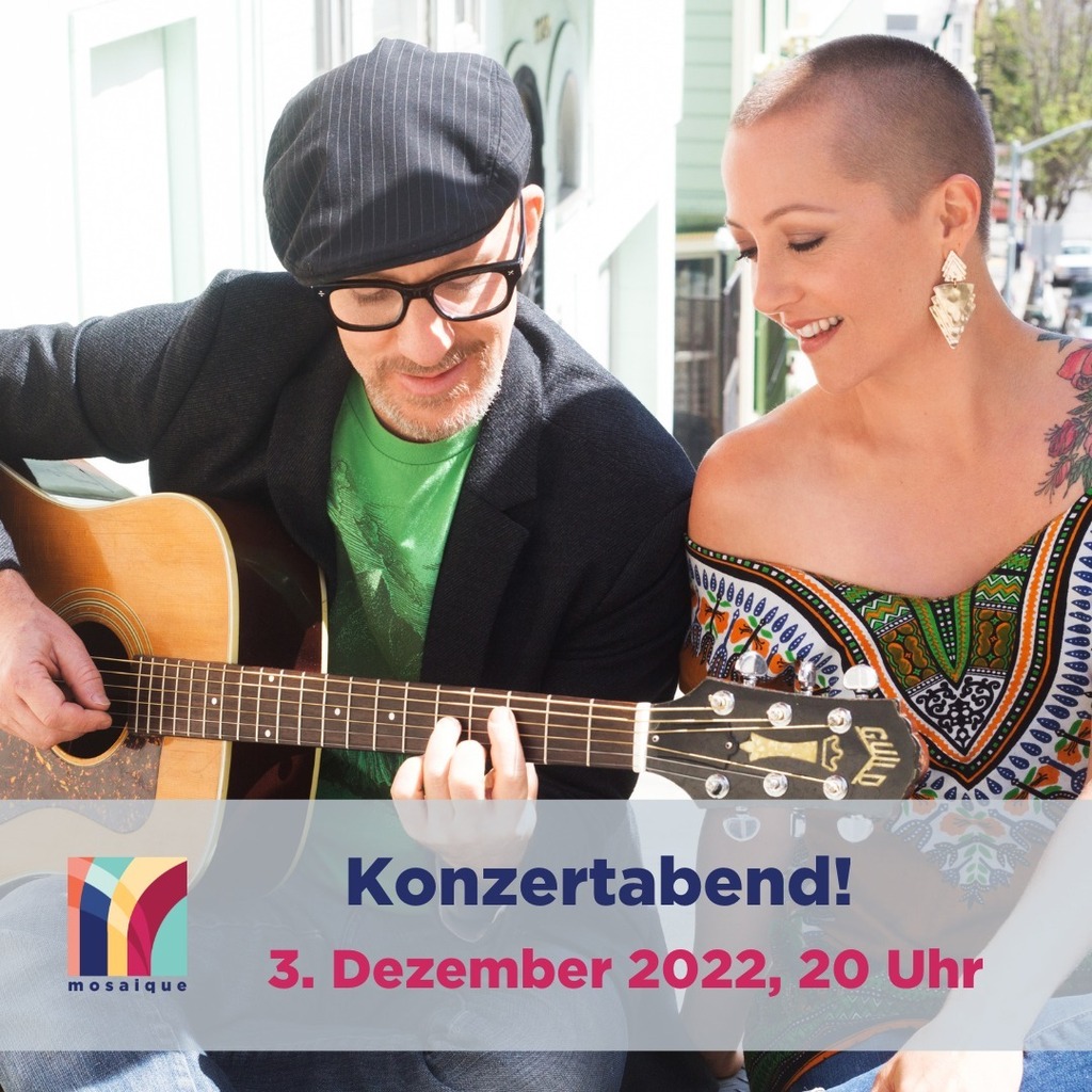 Wir laden euch ein zum nächsten Konzertabend im mosaique: Jesse und Genna bezeichnen sich selbst als acoustic retro soul pop duo. Wir freuen uns auf euch! 

🗓 Samstag, 3. Dezember ⏰ 20 Uhr 🏠 mosaique, Katzenstraße 1 

Konzert im Projekt "moments of music" gefördert von Initi…