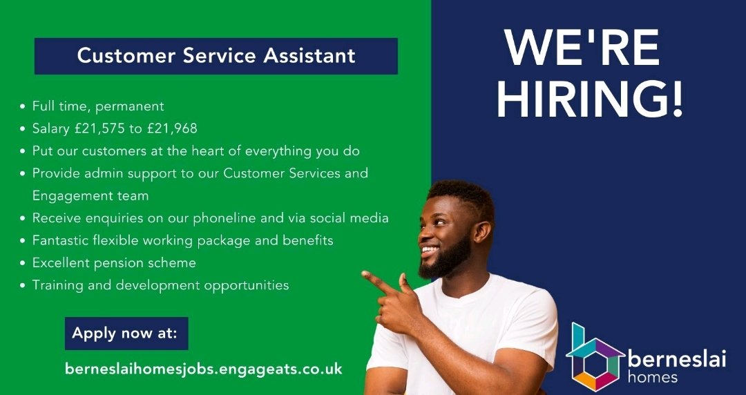 JoCooke's tweet photo. Great opportunity to come and work at Berneslai Homes in a team that's passionate about making a difference. Care about listening &amp; helping customers? Know how important it is to learn from complaints &amp; have great admin skills? We need you!  https://t.co/vkrTkwwjh1 #barnsleyjobs https://t.co/XHU1h24vPX