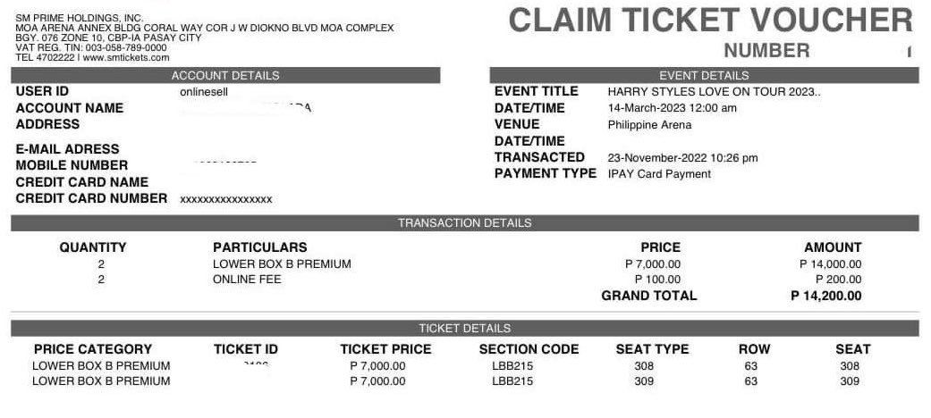 GianTablada's tweet photo. selling: harry styles love on tour tix ph
2x LBB Premium 215 (adjacent seats)

rfs: found better seats

sale price + online fee 
u can claim w me

kayo na bahala kung gusto niyo patungan haha

#HarryStylesLoveOnTourPH 
#HarryStylesinPH 
#LoveOnTourPH https://t.co/TeWJ29r1d3