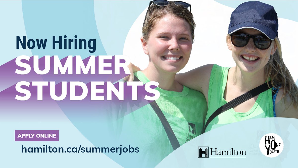 Are you looking for a 2023 summer job? Recruitment for summer student positions is now underway! Apply online TODAY: hamilton.ca/summerjobs #HamOnt