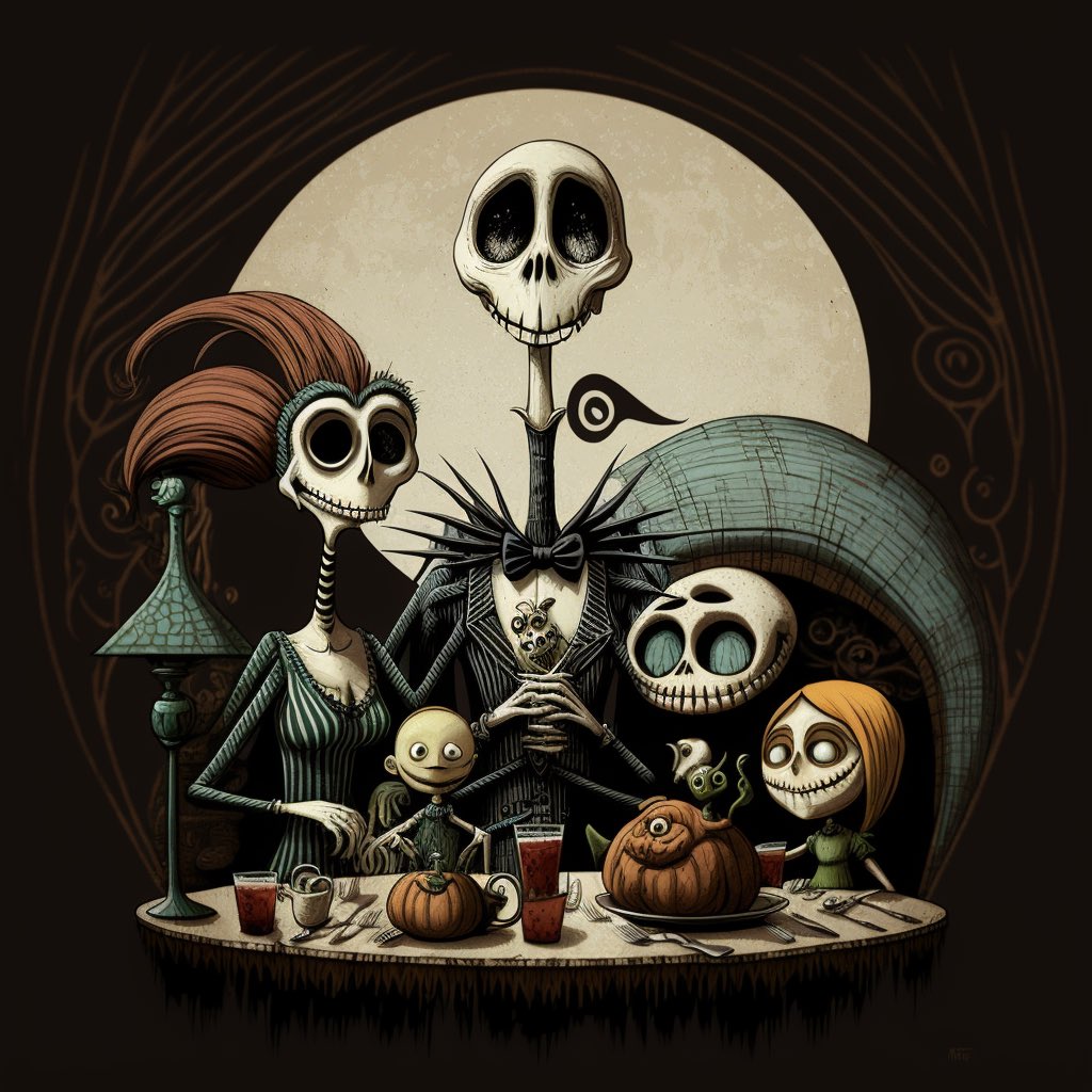 Stormcrow_JE's tweet photo. The Nightmare Before Thanksgiving | Lucky Tom | Herbert Lives In 3D!!! #aiart #midjourney #3dmodeling #fiverr #airbrush #testors https://t.co/rtAfdauJM7