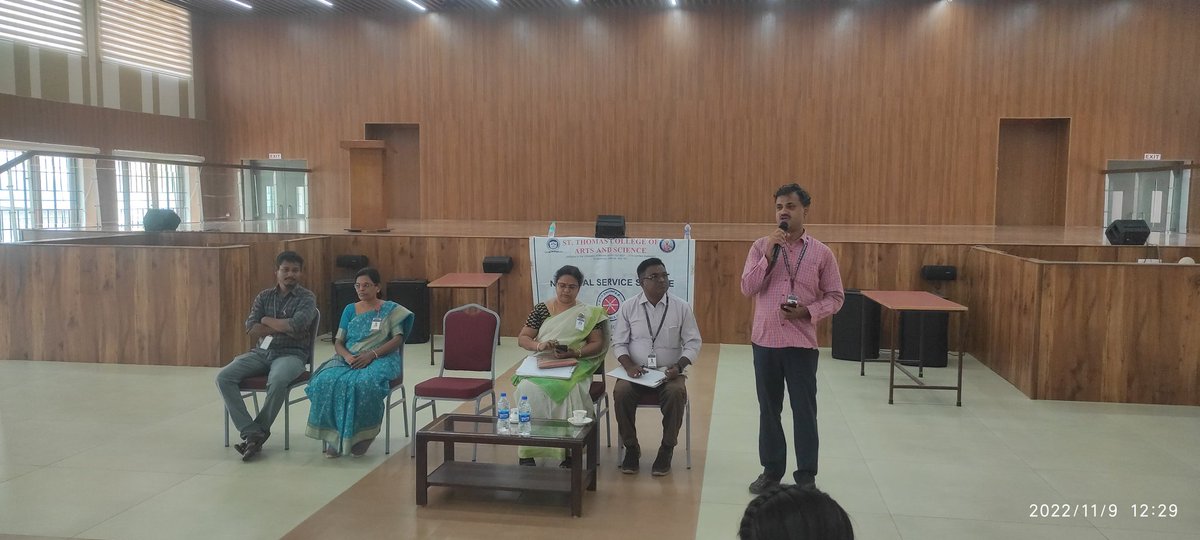 Nss_Stcas106_Ch's tweet photo. 09/11/2022 :  In St. Thomas College of Arts and Science the National Service Scheme conducted Intercollegiate
ORATORICAL COMPETITION Topic: YOUTH SAY NO TO DRUGS in that 20 volunteers were participated and other college students also participated
@_NSSIndia @Nss_Stcas107_Ch 
#nss https://t.co/xYsw0b2A8L
