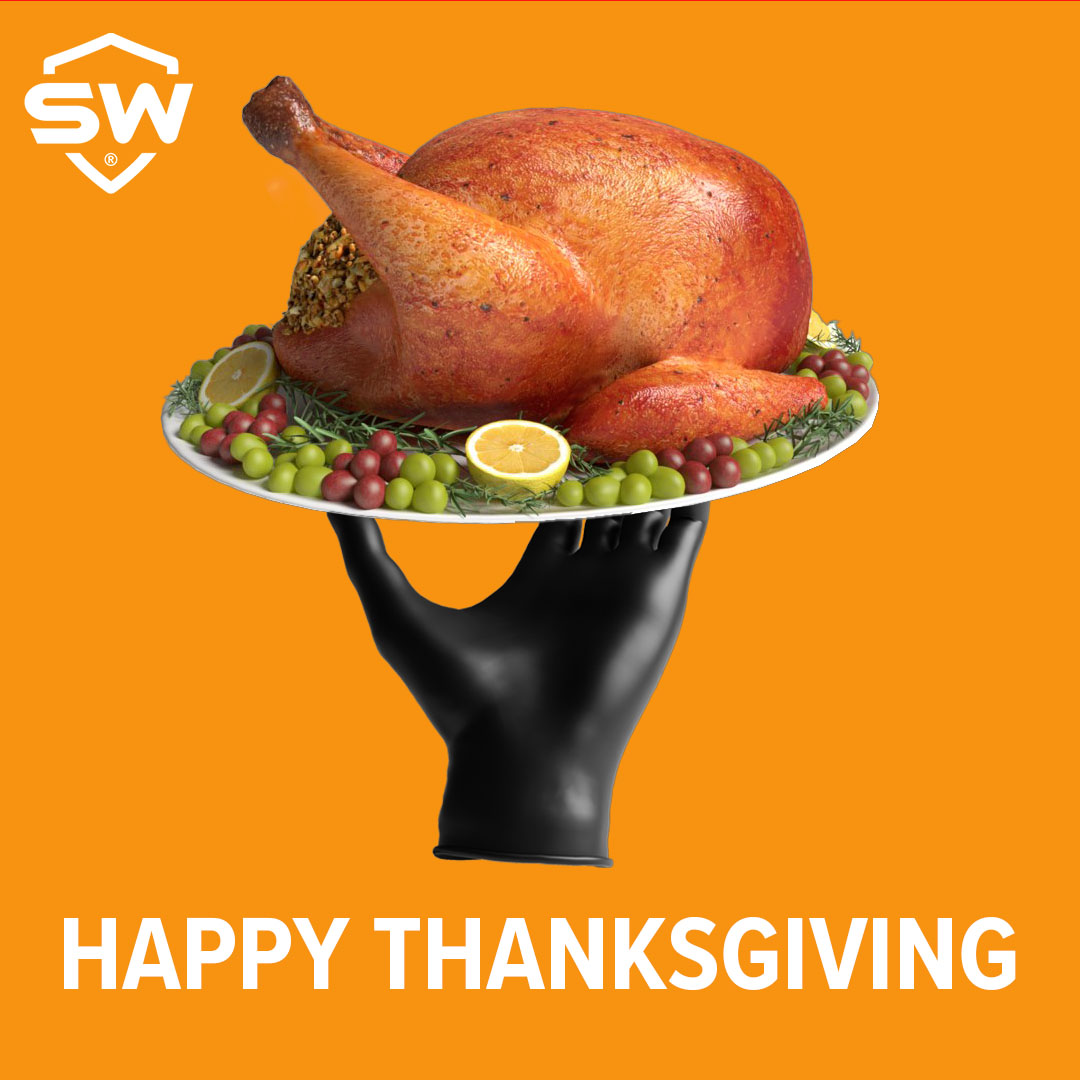 SWSSGlobal's tweet photo. Happy Thanksgiving from the SW family! 🍖 😋 #SWsafety #thanksgiving #workinggloves #resistantgloves #safetygloves #resistance #workgloves #mechanicgloves #mechanicalgloves #workingglovesprotection #impactgloves #cutresistantgloves #safetyglove https://t.co/kvSSbJUs0m