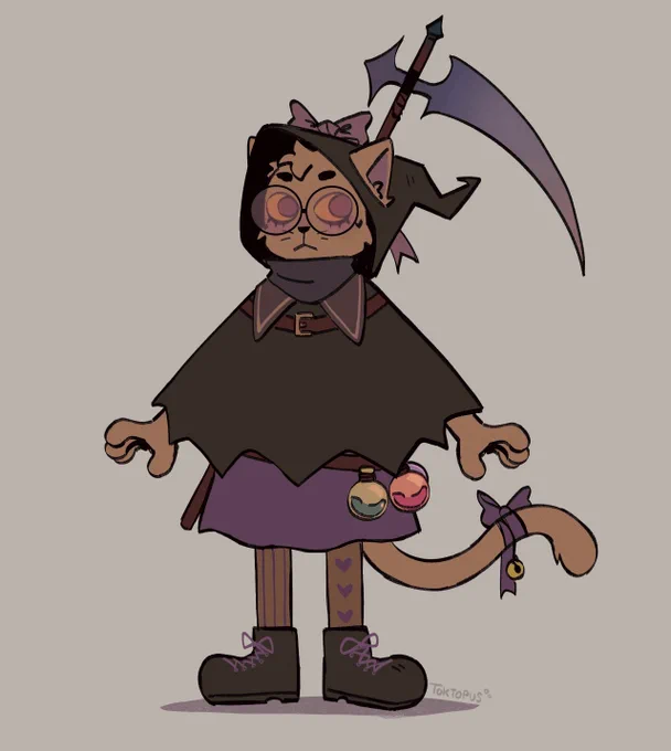important update. i got a cool scythe and i joined a witch school #dabloonsona 