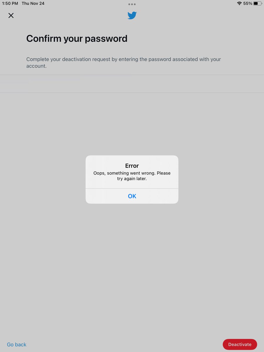 Have you tried to deactivate your account and been told an error occurred? Is this an attempt to conceal how bad things are going?