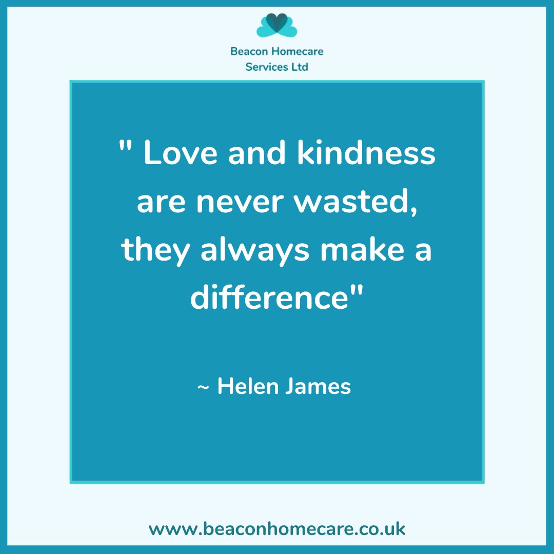 Care work is extremely rewarding and as the quote states, your kindness and caring could change someone’ life for the better.

Get in touch with us today if you would like to be part of the Beacon team and be considered for future vacancies:
🌐bit.ly/careersatbeacon

#homecare