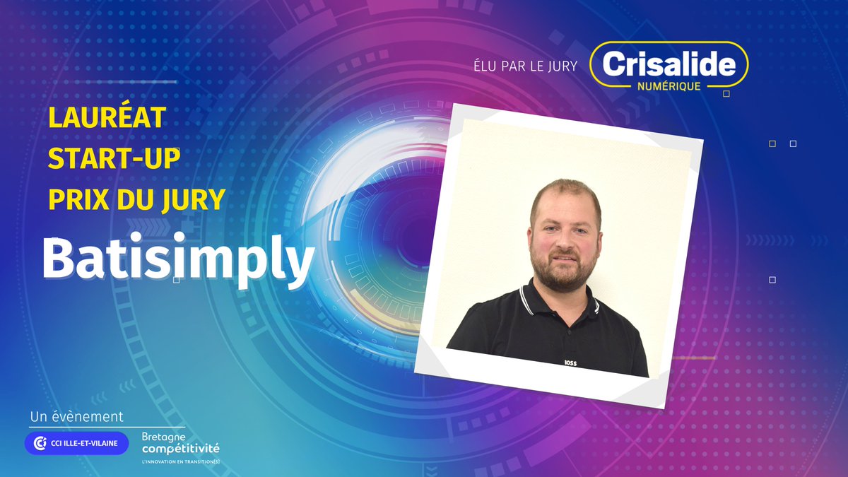 Crisalide_Num's tweet image. [#CrisNum] Avant le prix #startup du public, celui du jury. Félicitations à @batisimply solution éditée par #Bativision pour optimiser le suivi de chantiers entre #BE et artisans du #BTP. Trophée remis par Sophie Provost (@metropolerennes).