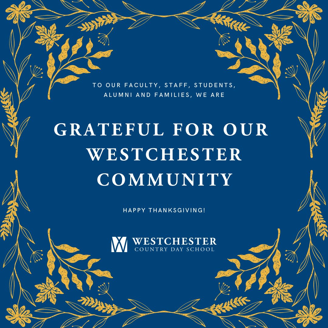 WestchesterCDS's tweet photo. Happy Thanksgiving from WCDS! #WCDSCommunity https://t.co/CtabquT53s