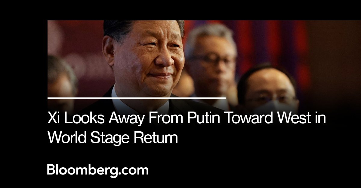 business's tweet photo. Xi Jinping doesn’t want to follow the Russian leader into diplomatic isolation.