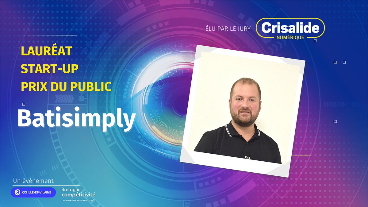 [#CrisNum] Et de 2 pour <a href="/batisimply/">Batisimply</a> également #startup prix du public 🏆🍾