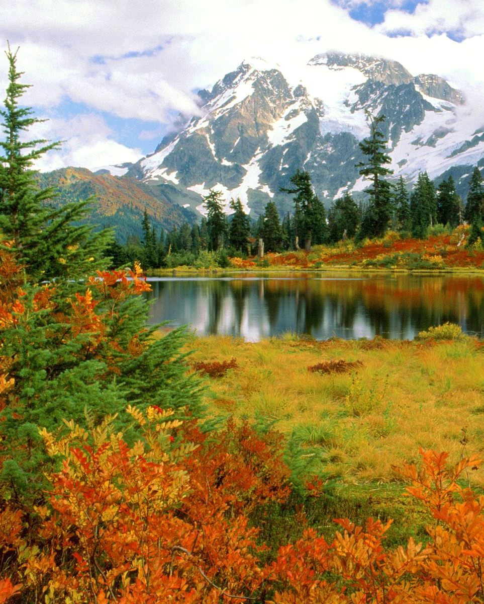 Autumn at Mount Shuksan in Washington State 🇺🇸
