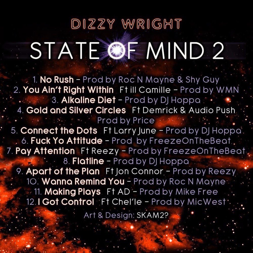 DizzyWright's tweet photo. 5 years ago today I released #StateOfMind2 Back in 2017 I was going through a awakening. Learning more about my stolen history, changing my diet and becoming more in tune with my spirituality. Put this in rotation today. โพ๏ธ๐ค๐ฟ #StillMovin https://t.co/n4CkSZa32Z