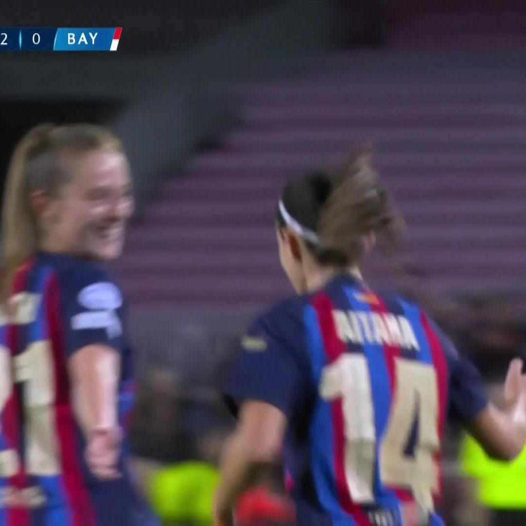 Aitana Bonmatí DOUBLES Barcelona's lead over Bayern Munich 🔥

#UWCL LIVE NOW ⬇️
🇬🇧 🎙 👉   
🇪🇸 🎙 👉   
🇩🇪 🎙 👉