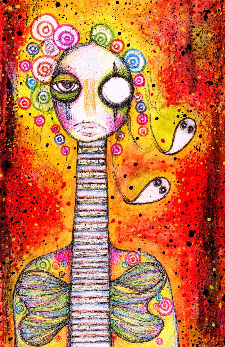 YaelDraw's tweet photo. @nftfreaks All my love for pens and watercolors. 

“Fire Under The Snow” 1/1 on KO. https://t.co/JAW1TMBcyW