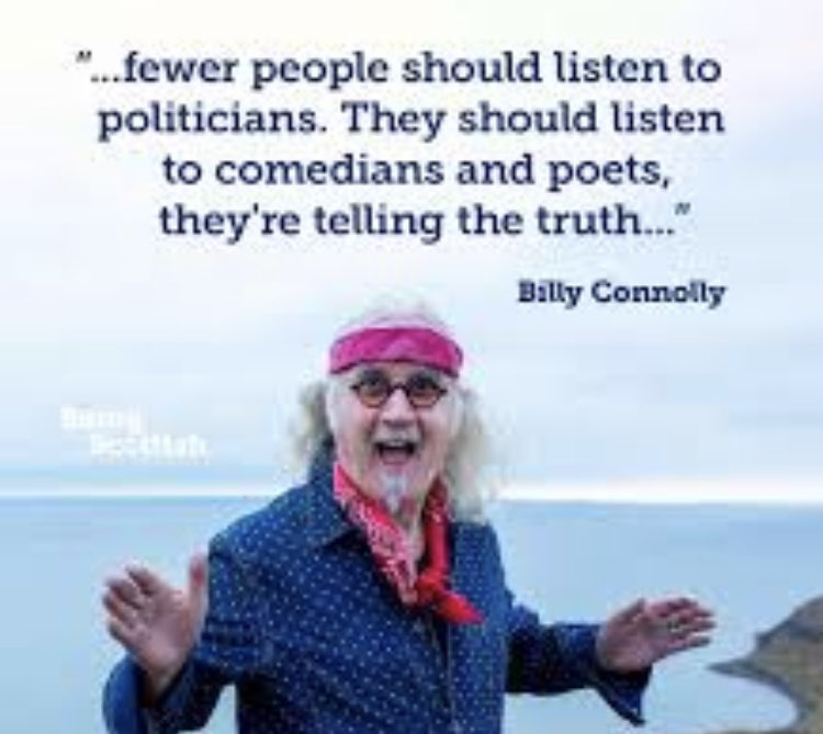 Happy 80th birthday to one of my greatest inspirations, the one & only Billy Connolly.    