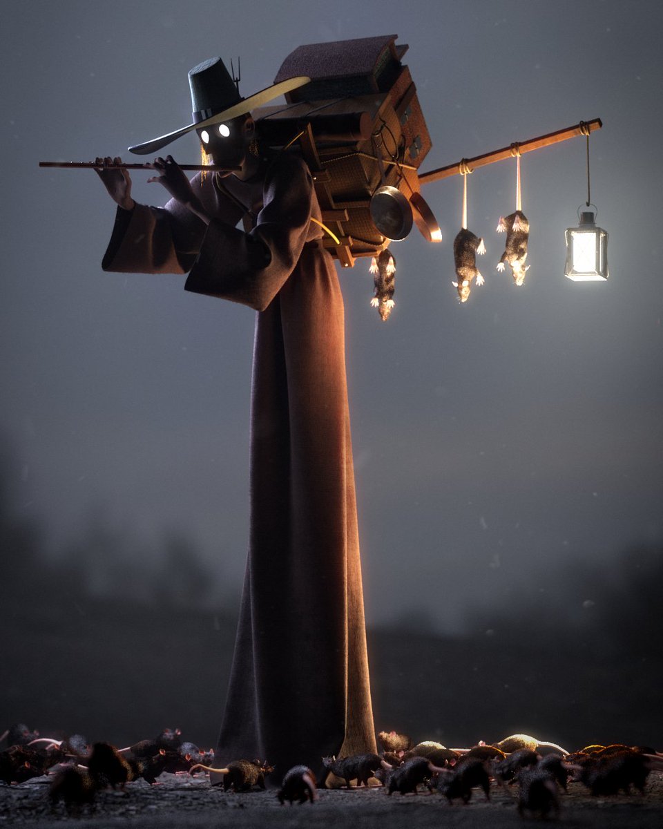 TheRookiesCO's tweet image. Member Level: PLAYER - The Pied Piper of Hamelin by Matéo Grossi from MOPA - therookies.co/projects/43655

#ArnoldforMaya #Maya2020 #Yeti #3d #3dart #3dartist #artist #art #conceptart #inspiration #cgart #dailyart #illustration #digitalart #instaart #gamedev #indiedev #design