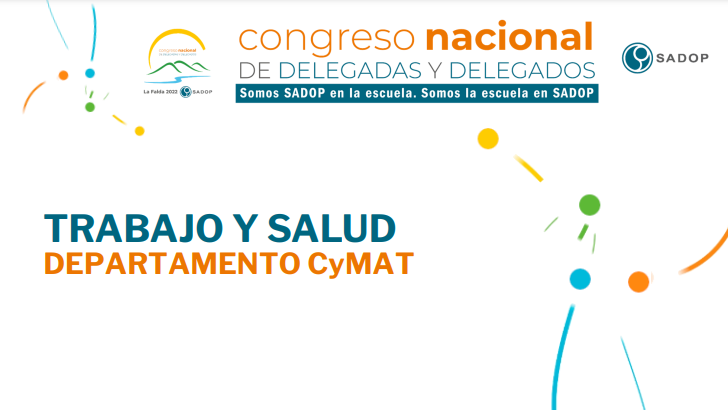 La presentación del Panel Trabajo y Salud del equipo CyMAT durante el Congreso, a cargo de Julieta Chaves, Magdalena García Salciarini y Mariano Suárez está disponible en nuestro sitio web para su lectura y descarga 👇

congresodelegadxs2022.com.ar/presentacion-s…