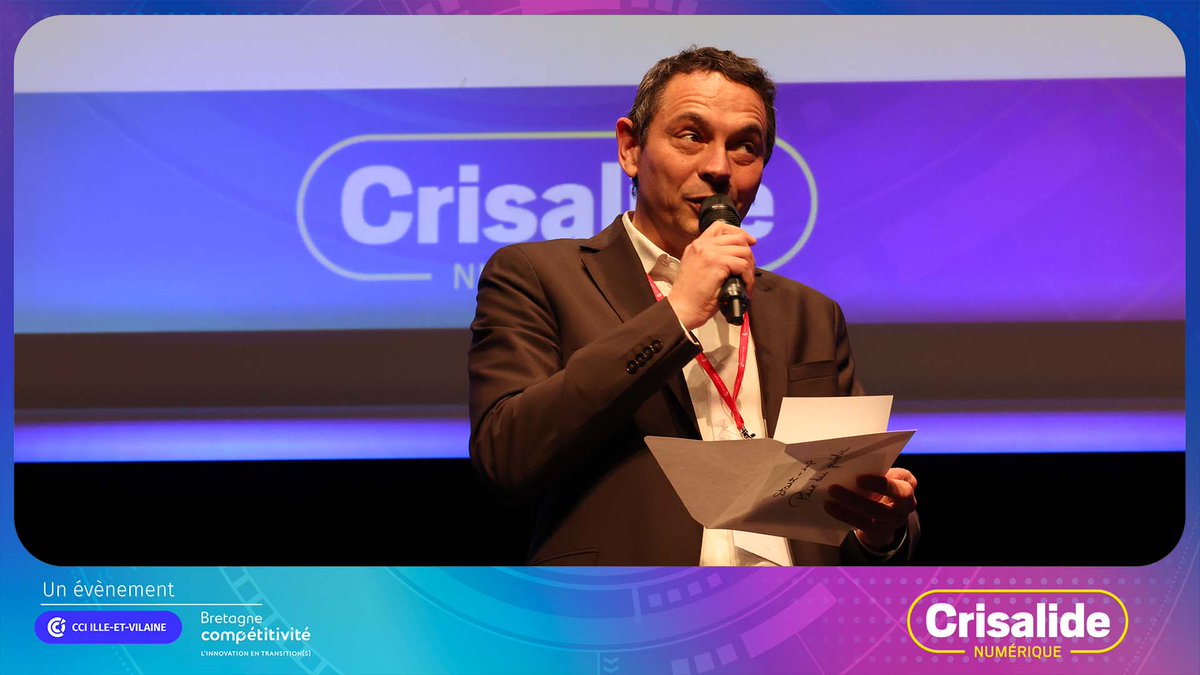 Crisalide_Num's tweet image. [#CrisNum] @CrocqJp, Président @CCI_35 : &quot;Les nommés et les lauréats de ce soir montrent que le #numérique est l&apos;un des moyens pour accélérer les transitions. Bravo à tous les porteurs de projets et à l&apos;équipe de la #CCI.&quot;