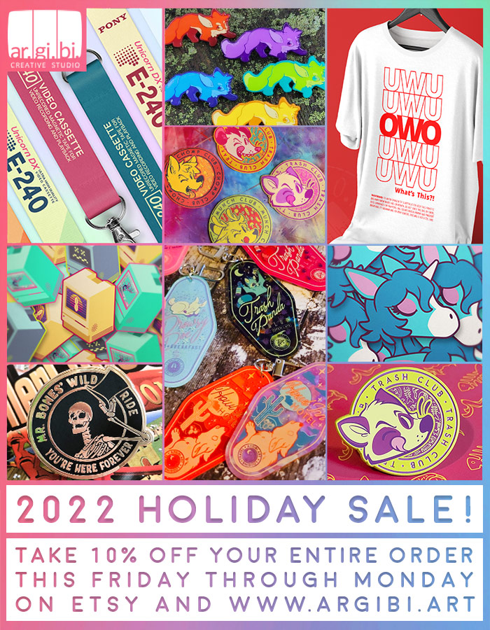 argibi_art's tweet photo. ✨💖HOLIDAY SALE!💖✨

10% off your order at https://t.co/UD9TkjYiYV and https://t.co/1OuP5Eysa7 at checkout!

✨We have new keychains, pins and patches too!✨ https://t.co/BiIFlQEMmv
