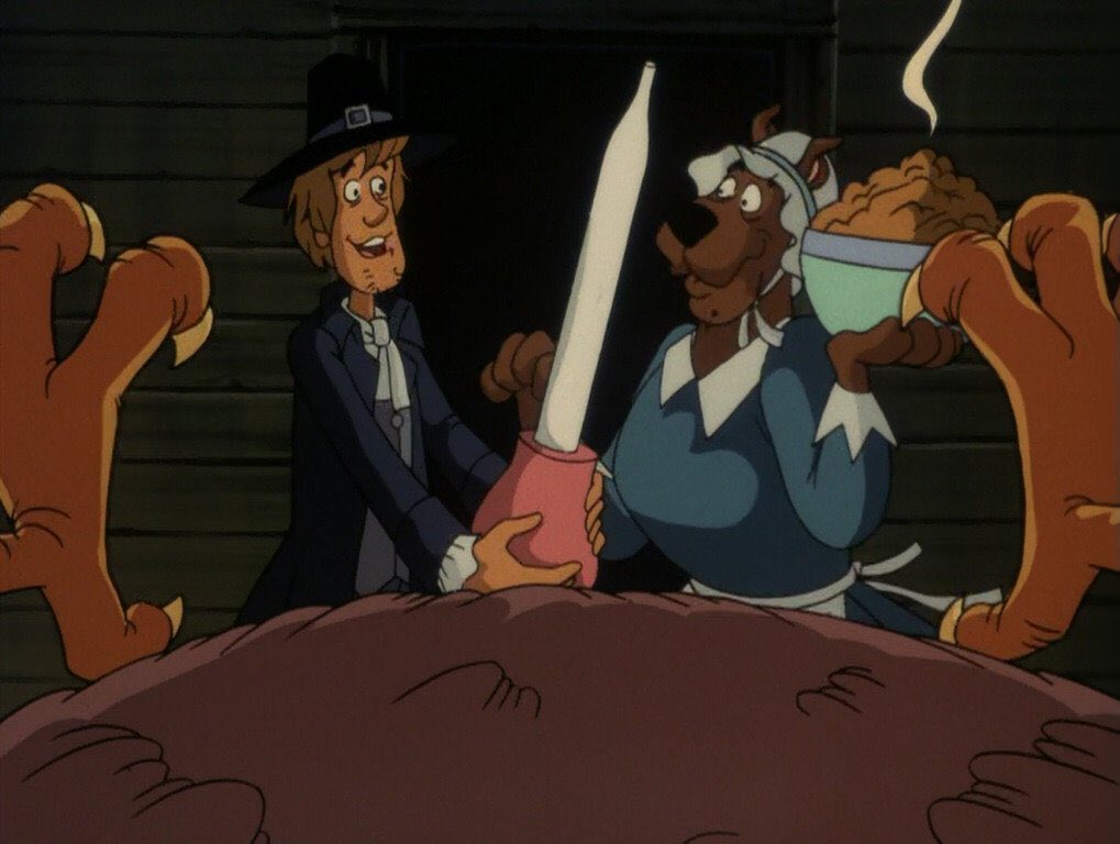 scoobyhistory's tweet image. Scooby-Doo and the Witch’s Ghost is a Thanksgiving movie!
#Thanksgiving