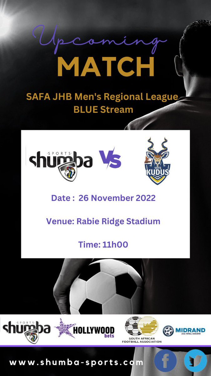ShumbaFootballD's tweet photo. We back at home again this weekend. We yet to taste defeat at home and we hope the football Gods will be on our side as we will fight for a victory at home.

#rebuildingshumba
#chasingtheshumbadream
#safajhb
#hollywoodbets

@SAFA_net  @inqaku @Hollywoodbets @MidrandReporter https://t.co/T40IK1ufsF