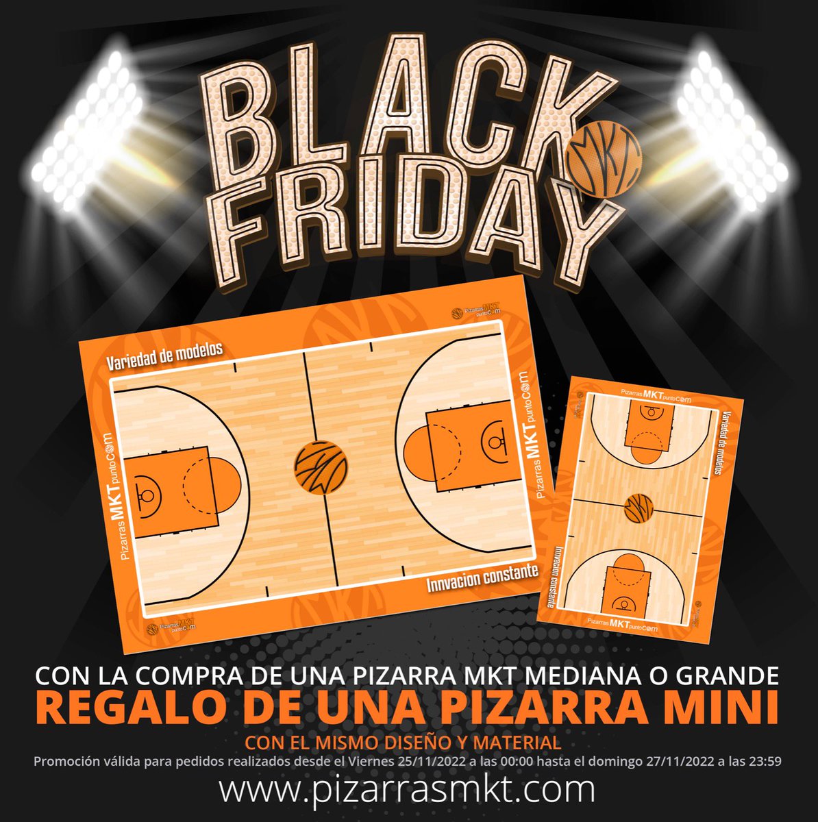 📣EL BLACK FRIDAY MÁS ESPERADO DARÁ COMIENZO ESTE VIERNES

‼️MINI PIZARRA GRATIS🎁‼️

🕑Desde el Viernes 25 a las 00:00 hasta el Domingo 27 a las 23:59 por cada pedido de #PizarrasPersonalizadas mediana o grande que se adquiera a través de nuestra Web se regalará una Mini Pizarra