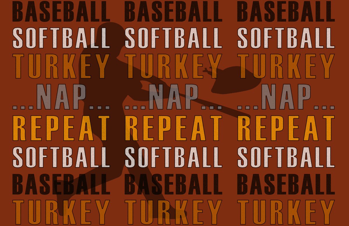 We hope you knock your Turkey day out of the park! ⚾️🥎🦃😴⚾️🥎
We are thankful for all those Players, Parents, Fans, Sponsors &amp; Volunteers that make up PCBS .

Happy Thanksgiving from the PCBS family to you and yours! 
#HappyThanksgiving #PalatineCommunityBaseballSoftball