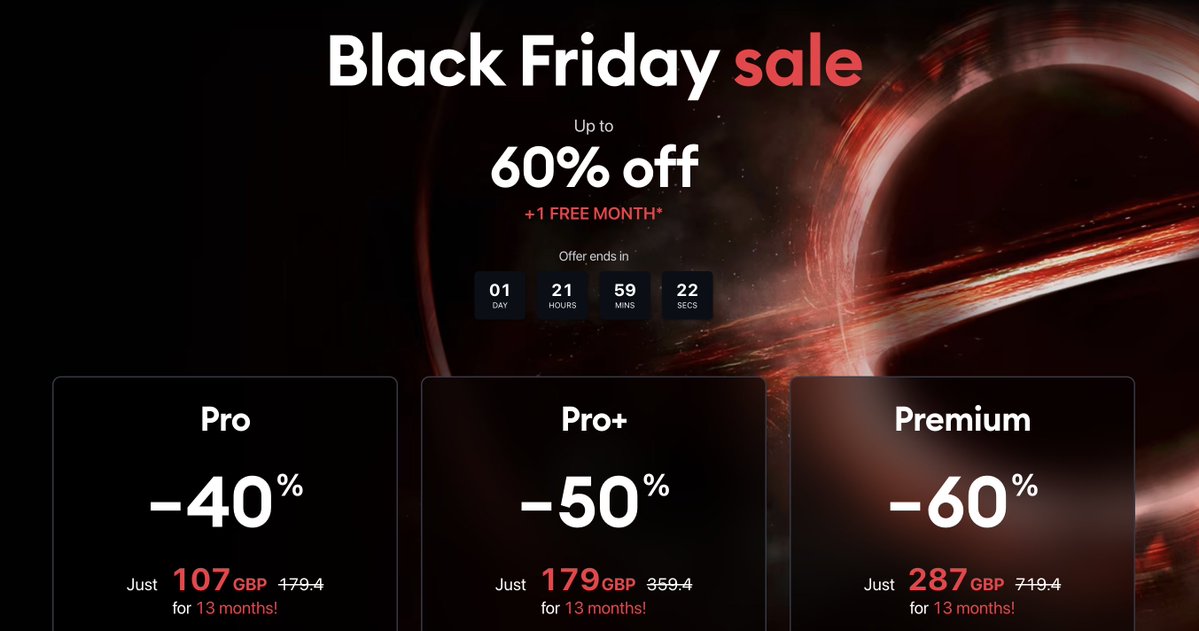 PostyXBT's tweet photo. It's that time of year again!

@tradingview Black Friday deals are live and they've given me a 𝟏𝟐 𝐦𝐨𝐧𝐭𝐡 𝐩𝐫𝐞𝐦𝐢𝐮𝐦 𝐩𝐥𝐚𝐧 to give away to someone.

To enter:
- Follow myself &amp; @tradingview 
- Like &amp; RT this tweet

That's it! Winner announced in 24hrs. Good luck! 👊 https://t.co/nThH3ZuoFC