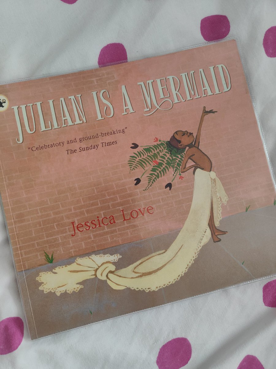 Littlefbysligo's tweet photo. My youngest has spent many an evening absorbing the beautiful illustrations in this book. She likes to talk me through his transformation and was so pleased with herself when she spotted the pattern repeat on the fish and Nana's dress 💙 #julianisamermaid https://t.co/ChRX4R0Wei