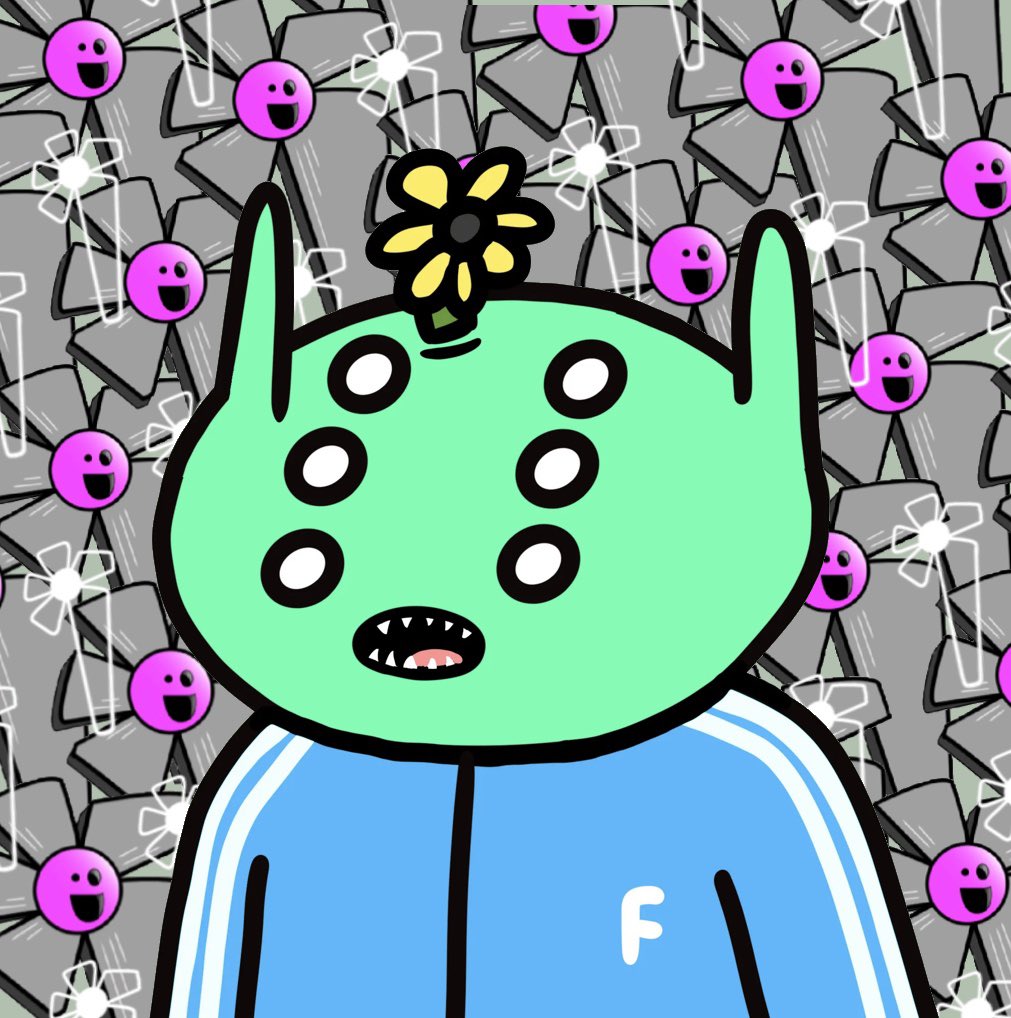 Ok.. this just got posted yesterday without the background so maybe it doesn’t get as much traction, but… FLOWER GANG…! #CustomEverything #AlienFrens #WebZero #irl #GiveThanksEveryday