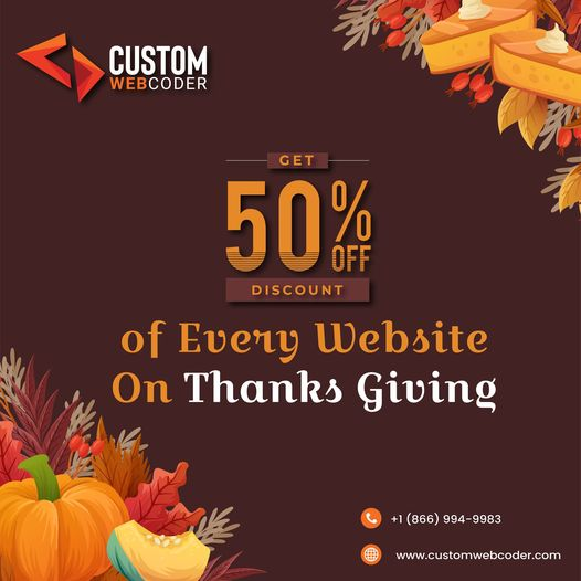 customwebcoder's tweet photo. Hello Fellas 🤞
Custom WebCoder Wish You A Happy Thanksgiving.
Get 50% Discount on All Of Our Services
Visit Our Website.
https://t.co/qUD7HSF1YJ
#ThanksGiving #ThanksGiving2022 #Discount #DiscountOffer #WebsitePageDesign #WebDesign #WebDesigner #WebDevelopment #CustomWebCoder https://t.co/WvM5yP4zlc