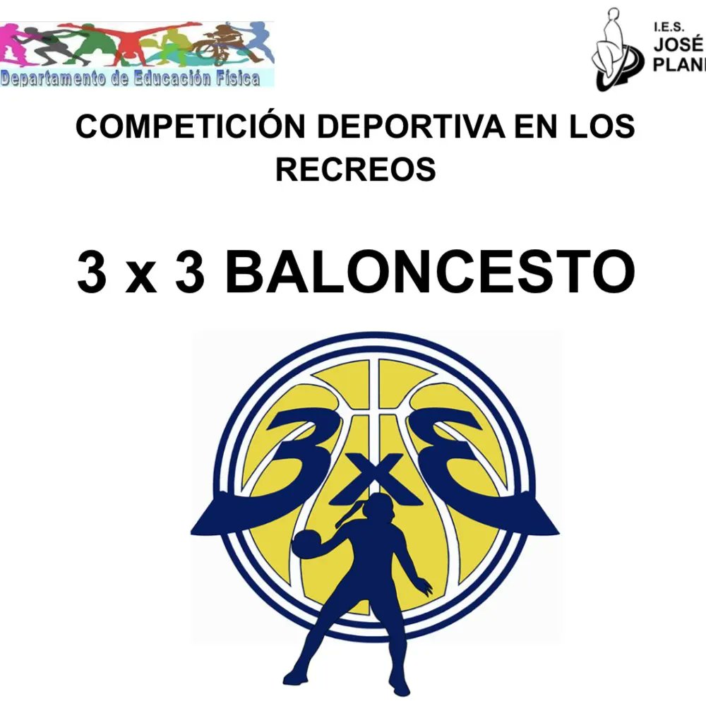 iesjoseplanes's tweet photo. Dentro de las actividades de los recreos activos, comenzamos el lunes pasado el campeonato de baloncesto 3x3. #GoPlanes. https://t.co/tLFEGNmH4U