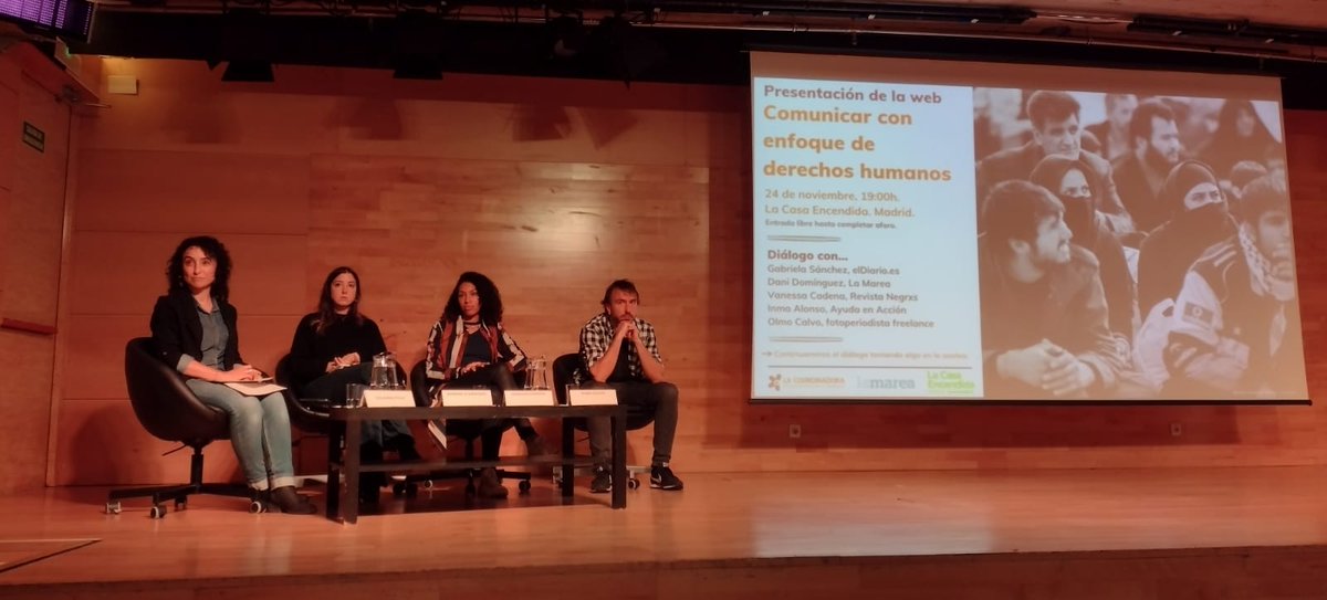 CoordiONGD's tweet photo. "Debemos de construir sociedades donde merezca la pena vivir"@yolandapolot de @CoordiONGD cerrando la presentación de la web Comunicar con enfoque de DDHH creada junto con @lamarea_com . Consulta la web https://t.co/3LK2FQsgfq https://t.co/tPYbITbMLB