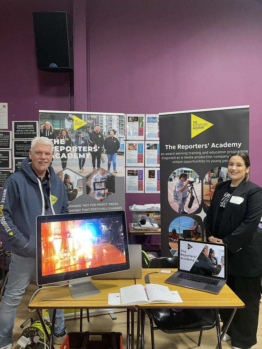 Our very own @_MC_Guire and @HopeGorton have been at @StretfordHigh this evening for their year 9 #Careers event! Brilliant evening spent with enthusiastic young people discussing all things TRA! We can’t wait to see who may become future crew #WhereYouthProduce