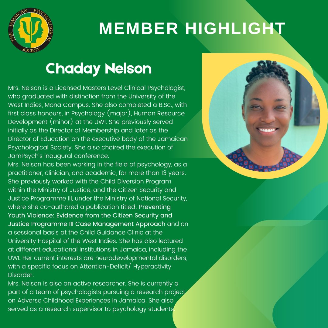 JamPsych's tweet image. We would like to recognize Chaday Nelson