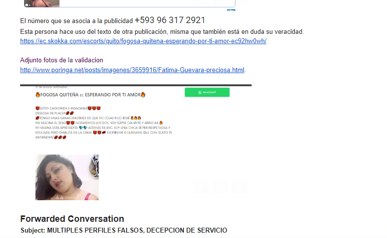 FerBlosson's tweet photo. DENUNCIA SKOKKA CUENCA Y GUAYAQUIL

Nuevamente postearon links nuevos dado que los anteriores se les dio de baja por las denuncias que he hecho. Por favor difundir @catador_gye @Jos_gye @Cataprepagoscue @mote @CuencaPrueba @Jos_gye +593 96 317 2921 envíenle penes https://t.co/DvtHipsB8j