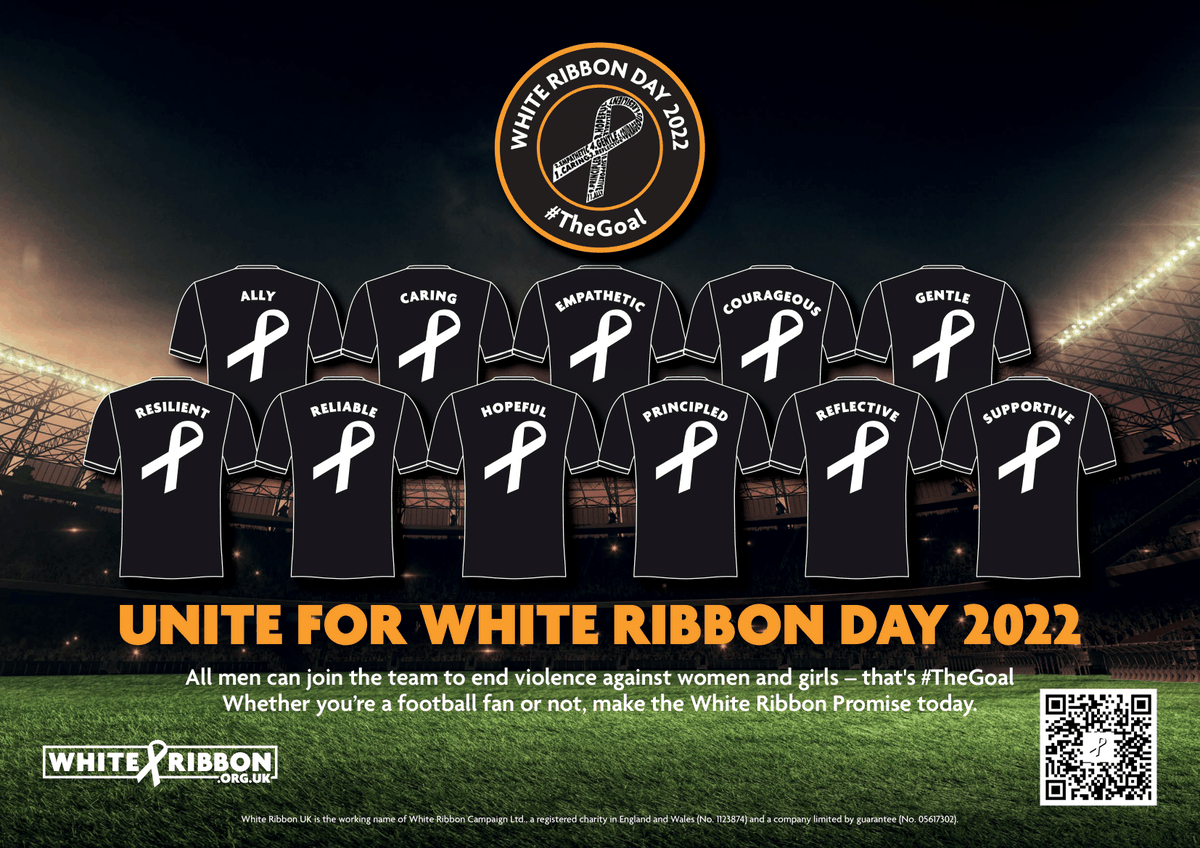 There has never been a better time for us to come together and start playing as a team to end violence against women and girls - that’s #TheGoal ⚽️

24 hour help is available.

📲 tameside.gov.uk/domesticabuse 
☎️ 0800 328 0967 

#WhiteRibbonDay | <a href="/TamesideCouncil/">Tameside Council</a>