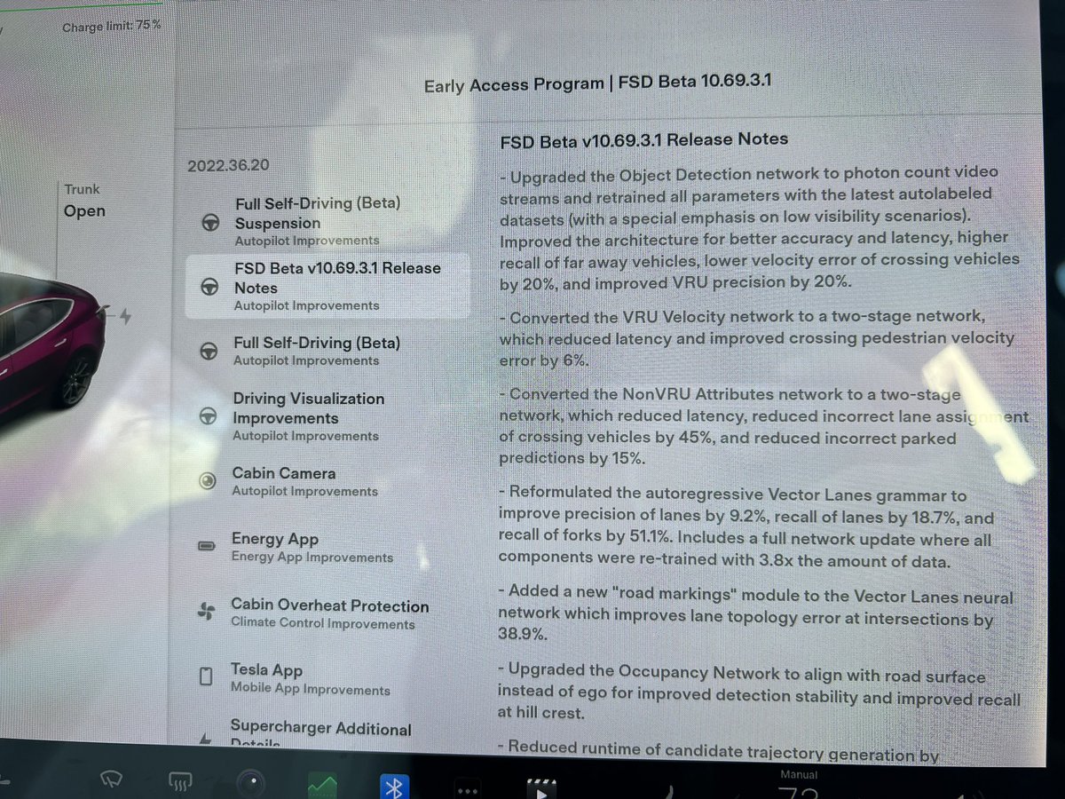 BTSTProduction's tweet photo. Update secured, no more snapshot button, very refined version by far! Will upload a video soon #FSD #Tesla #Model3 https://t.co/rnbXzSkwYK