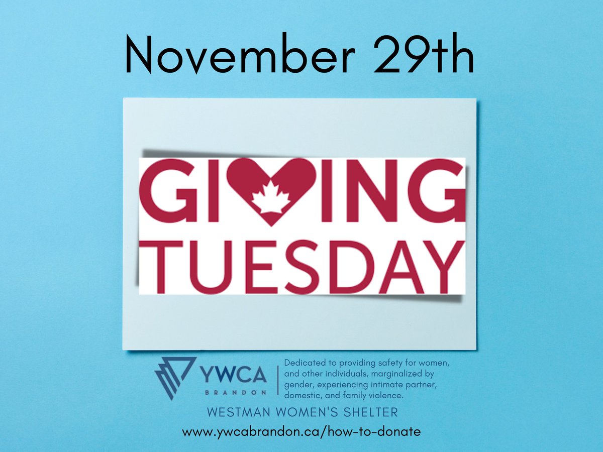 This #GivingTuesday, we're proud to be participating in a Global Day of Giving! Our mission is to continue supporting people and their children who are fleeing abusive situation. Please consider making a donation to our campaign. Please visit our website; ywcabrandon.ca/how-to-donate