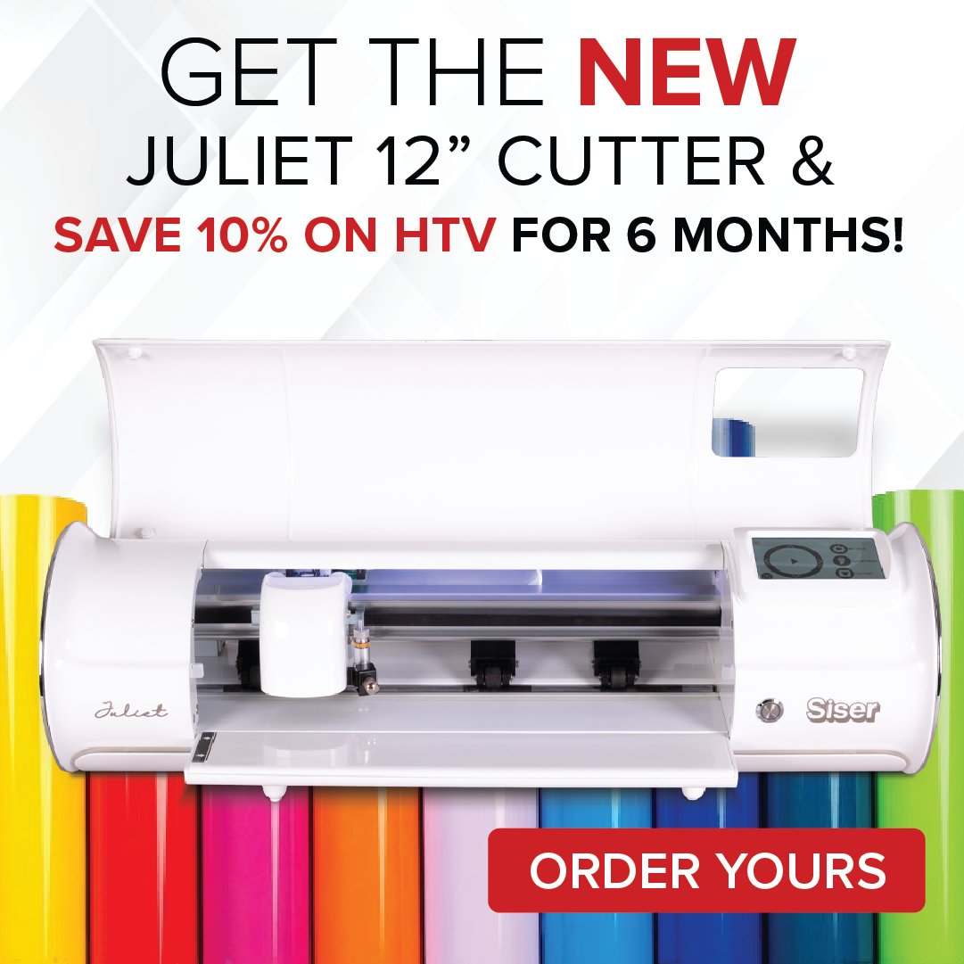 The NEW Juliet 12" high-definition vinyl cutter from Siser is here! Get yours during our Black Friday/Cyber Monday sale and you will also enjoy 10% off HTV from Coastal for 6 whole months! Order yours today: ecs.page.link/PUz7H

#blackfriday #cybermonday