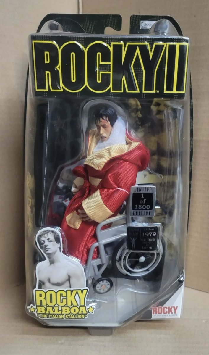 Super70sSports's tweet photo. “YES!! I got a Rocky!! Mom and Dad, thank you!! Wait ... why is he sitting in a wheelchair?”

“This is after Apollo Creed beat him up real bad.”

“I wanted a regular Rocky.”

“They didn’t have any of those. Maybe you can roll him over to the window so he can see outside.” https://t.co/y6XYfkN0gi