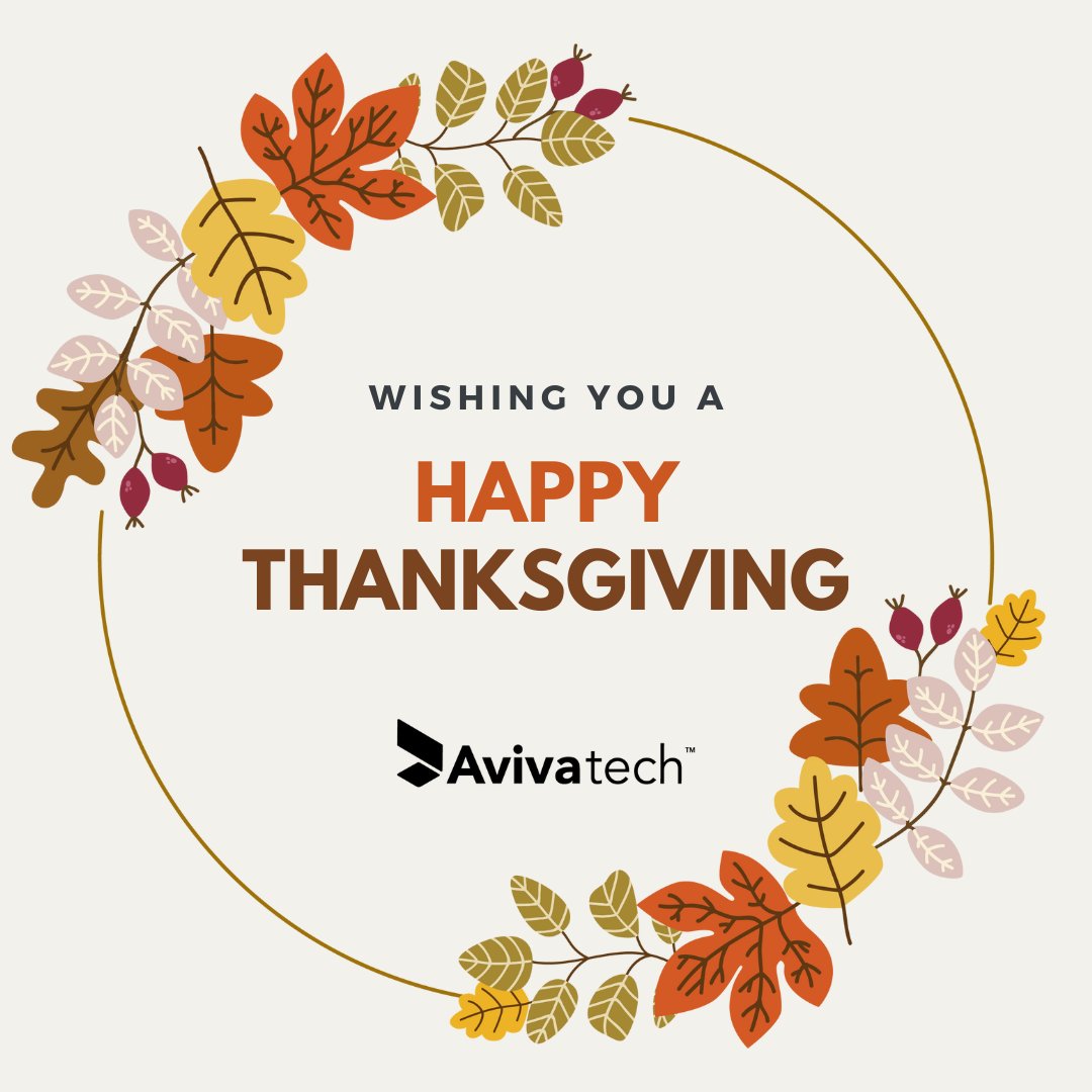 AvivatechLLC's tweet photo. Happy Thanksgiving to you and your loved ones! https://t.co/6M9thbuxEt