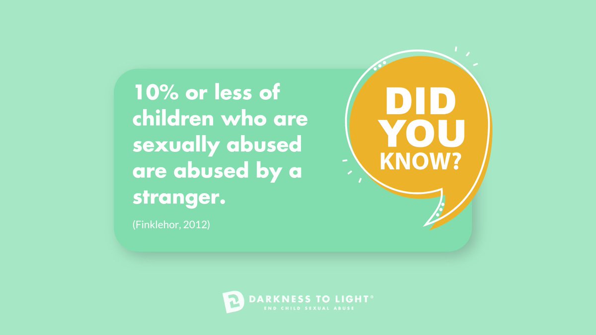 We are sharing weekly statistics so you know what sexual abuse is, recognize its prevalence, and acknowledge that behind each statistic is a human being.

By understanding the facts, you can better protect the children in your life.

#KnowTheFacts #PreventionIsPossible